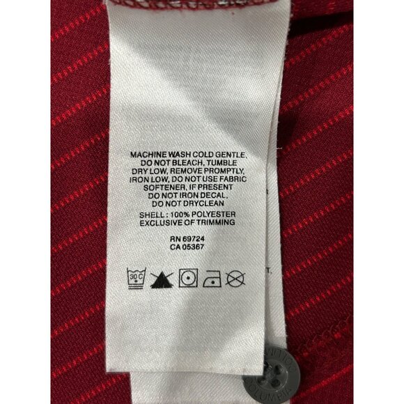Columbia Mens Omni-Shade Polo Shirt Red Stripe Polyester Sz XL - Picture 5 of 7